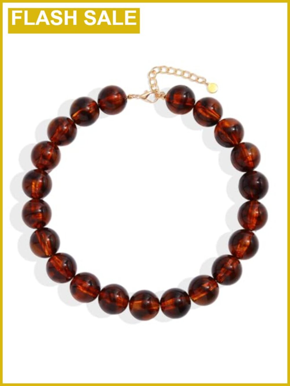 Chunky Beaded Necklace Women 20MM Resin Statement Choker Boho Beach Jewelry
